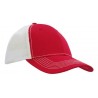 Trucker cap - mod. 4123:Red, Cotton, White